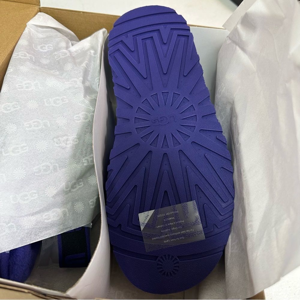 New Ugg Disco Slide Flatform Platform Sandal Slippers Violet Night - Picture 5 of 6